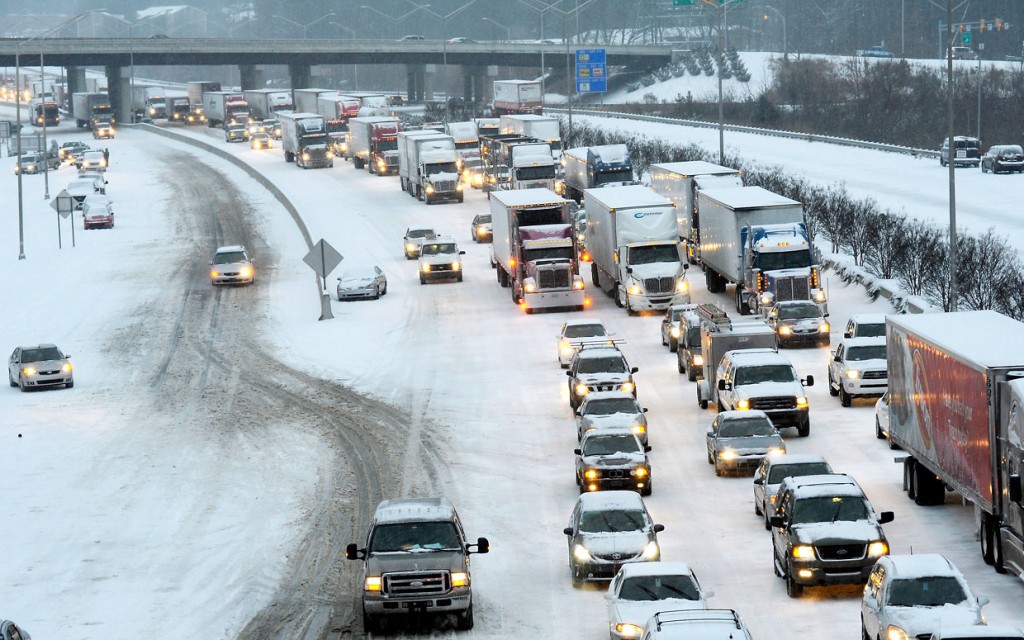 Snow I-85 Durham